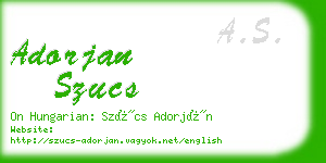 adorjan szucs business card